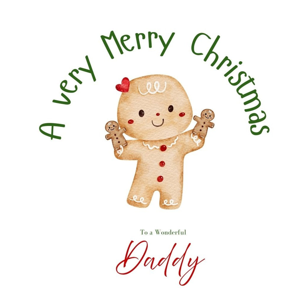 Personalised gingerbread Christmas Card