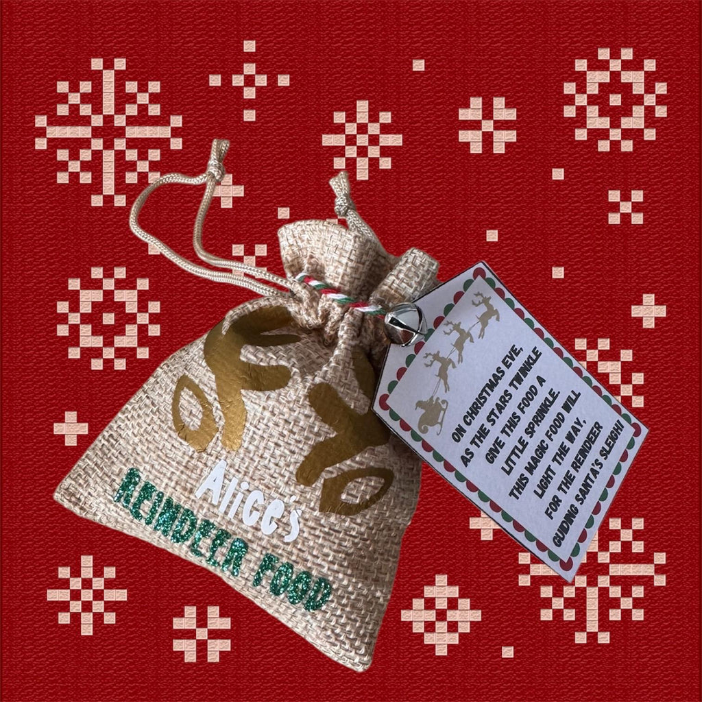 Personalized Reindeer Food Pouch: Christmas Eve Tradition
