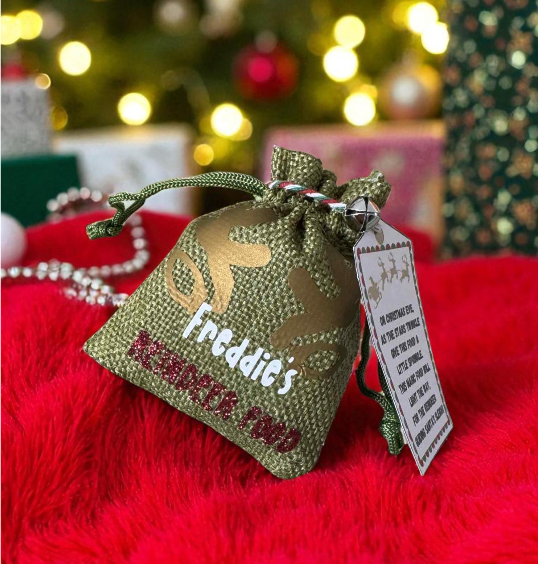 Personalized Reindeer Food Pouch: Christmas Eve Tradition