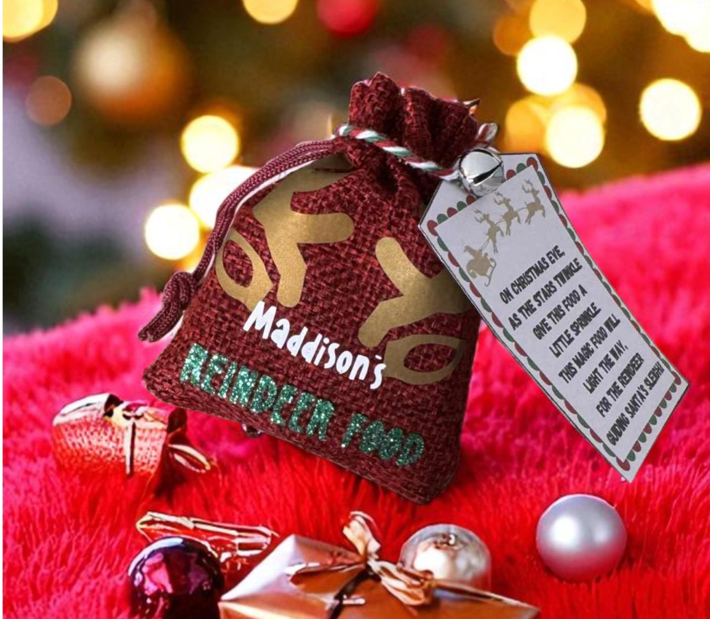 Personalized Reindeer Food Pouch: Christmas Eve Tradition